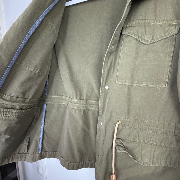 Levi Strauss Co Utility Jacket Olive Green Button Front Drawstring Waist Wmn S - Picture 7 of 11